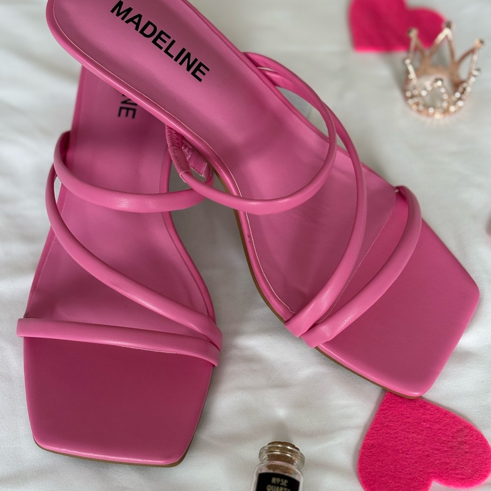 Madeline Fuchsia Strappy Heels